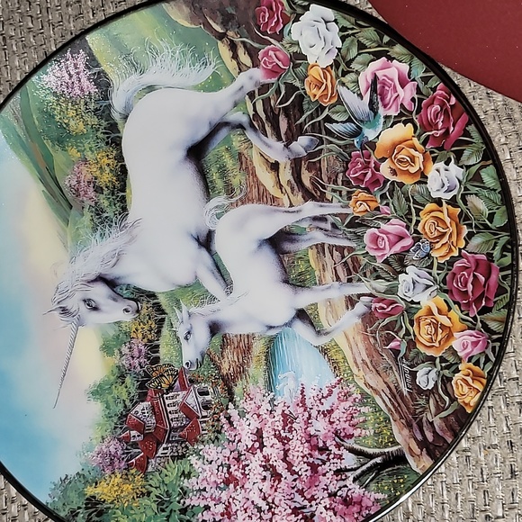 "Chasing A Dream" Kingdom of the Unicorn Collector Plate Margaret Ferraro - Picture 4 of 6